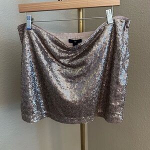 GAP Sequin Skirt in Light Gold